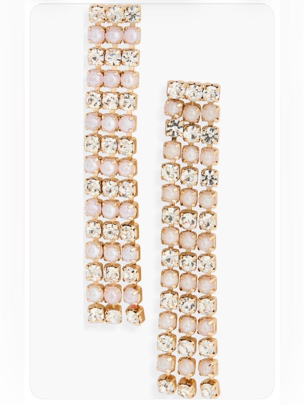 NORDSTROM RACK
Gold Crystal & Faux Pearl
Fringe Drop Earrings